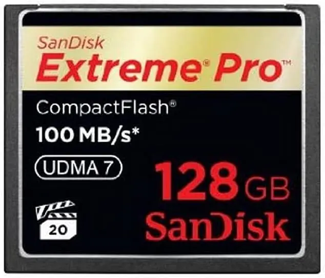 SanDisk Extreme 128GB 100MB/s Compact Flash Card SDCFXP-128G-X46
