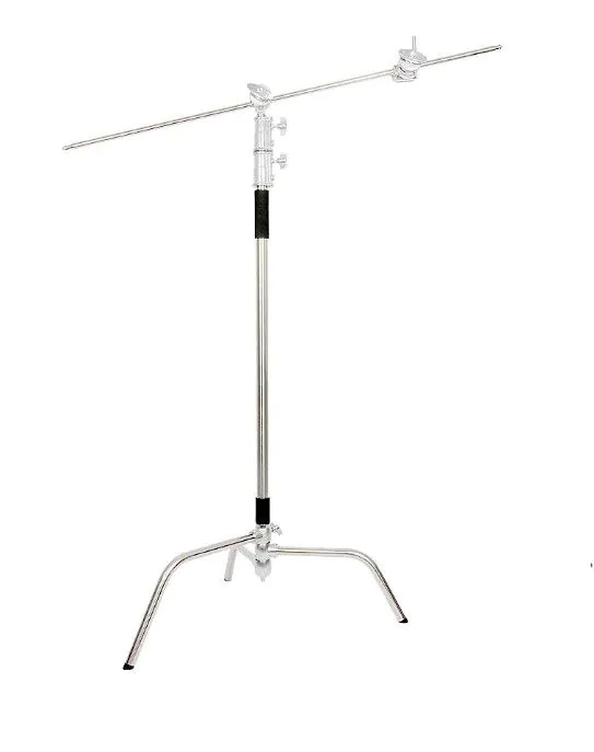 PhotoTech PTC-40KIT 40" C-Stand Silver Stainless Steel With Boom Arm