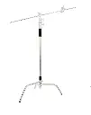 PhotoTech PTC-40KIT 40" C-Stand Silver Stainless Steel With Boom Arm