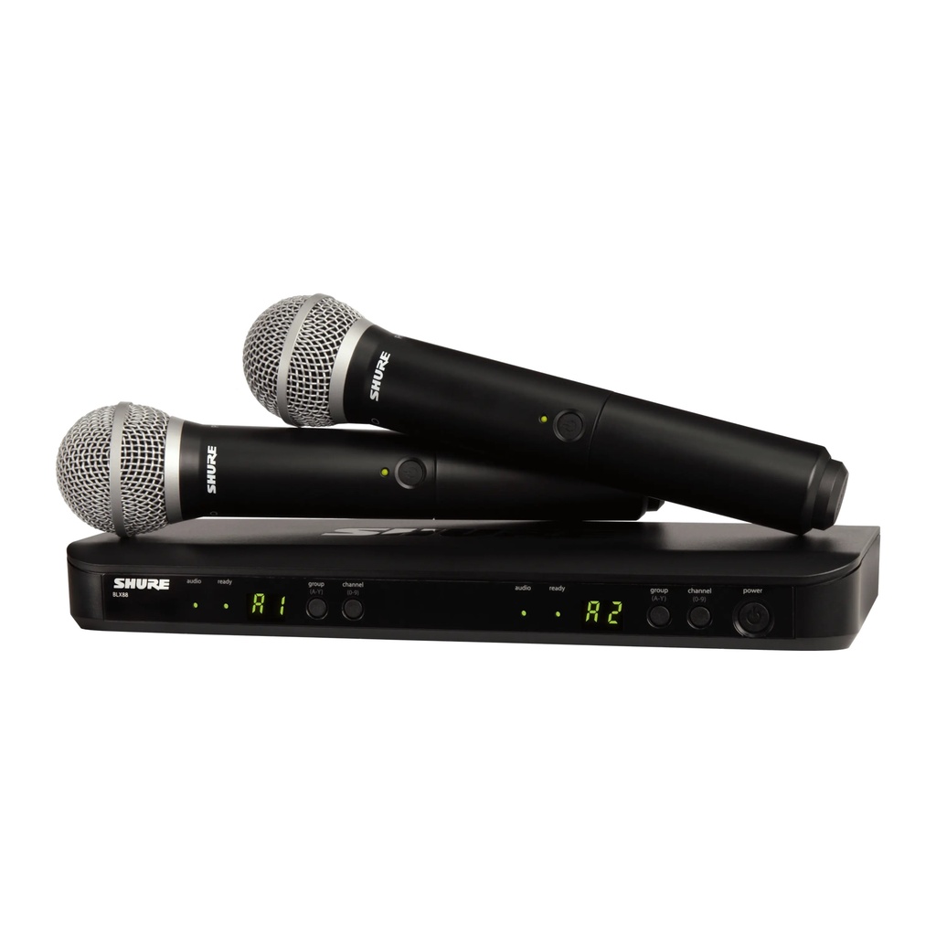 Shure BLX288UK/PG58 Wireless Dual Vocal System (two PG58 handheld mics)