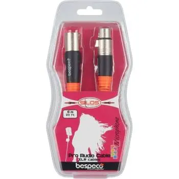 Bespeco 3P XLR Female To 3P XLR Male 6 Meter 20Ft Pro Audio Cable XLR Cable SLFM600