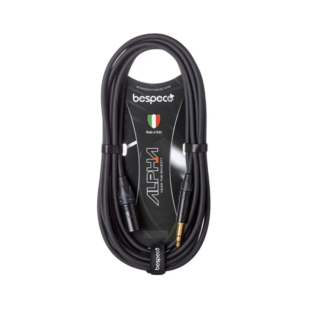 Bespeco AHSMM1500 15M XLRM to JK TRS Active Loudspeaker Cable