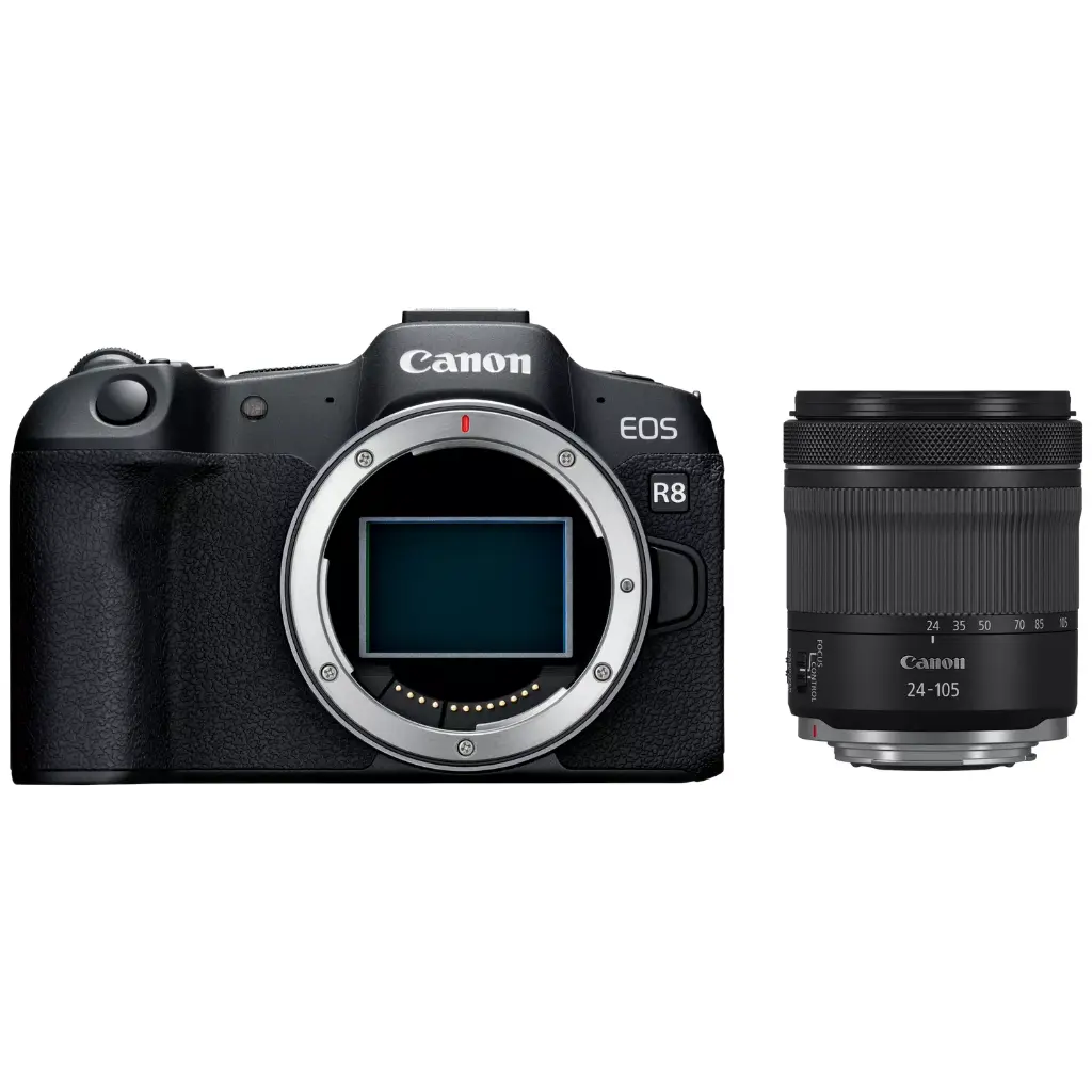 Canon EOS R8 Mirrorless Camera Body Only with RF 24-105mm F4-7.1 IS STM Lens