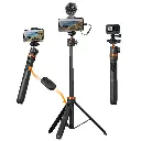 K&F Concept 2in1 Selfie Stick Tripod With GoPro Adapter & Bluetooth Remote Controller MS08 KF09.127V1