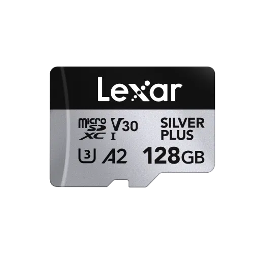Lexar Professional Silver Plus MicroSDXC UHS-I Memory Card up to 205MB/s Read V30 U3