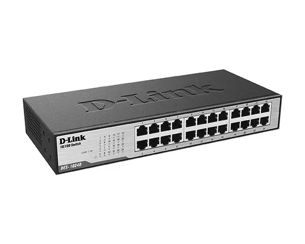 D-Link DES-1024D 24-Port Fast Ethernet Unmanaged Desktop Switch 