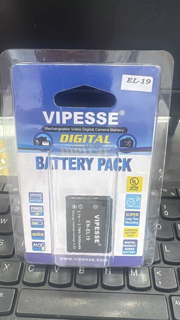 Vipesse EN-EL19 3.7V 1000mAh Rechargeable Battery for Nikon