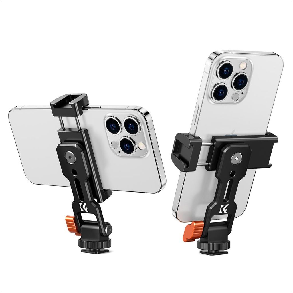 K&F Concept Metal Phone Tripod Mount with 2 Cold Shoe