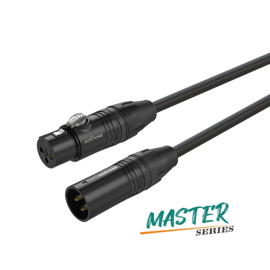 Roxtone Microphone Cable 10 Meter 3P XLR Female to 3P XLR Male MMXX200L0100