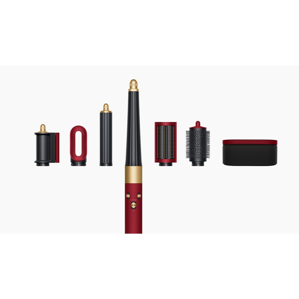 Dyson HS08 Airwrap I.D. Straight + Wavy Multi-Styler & Dryer Red Velvet & Gold