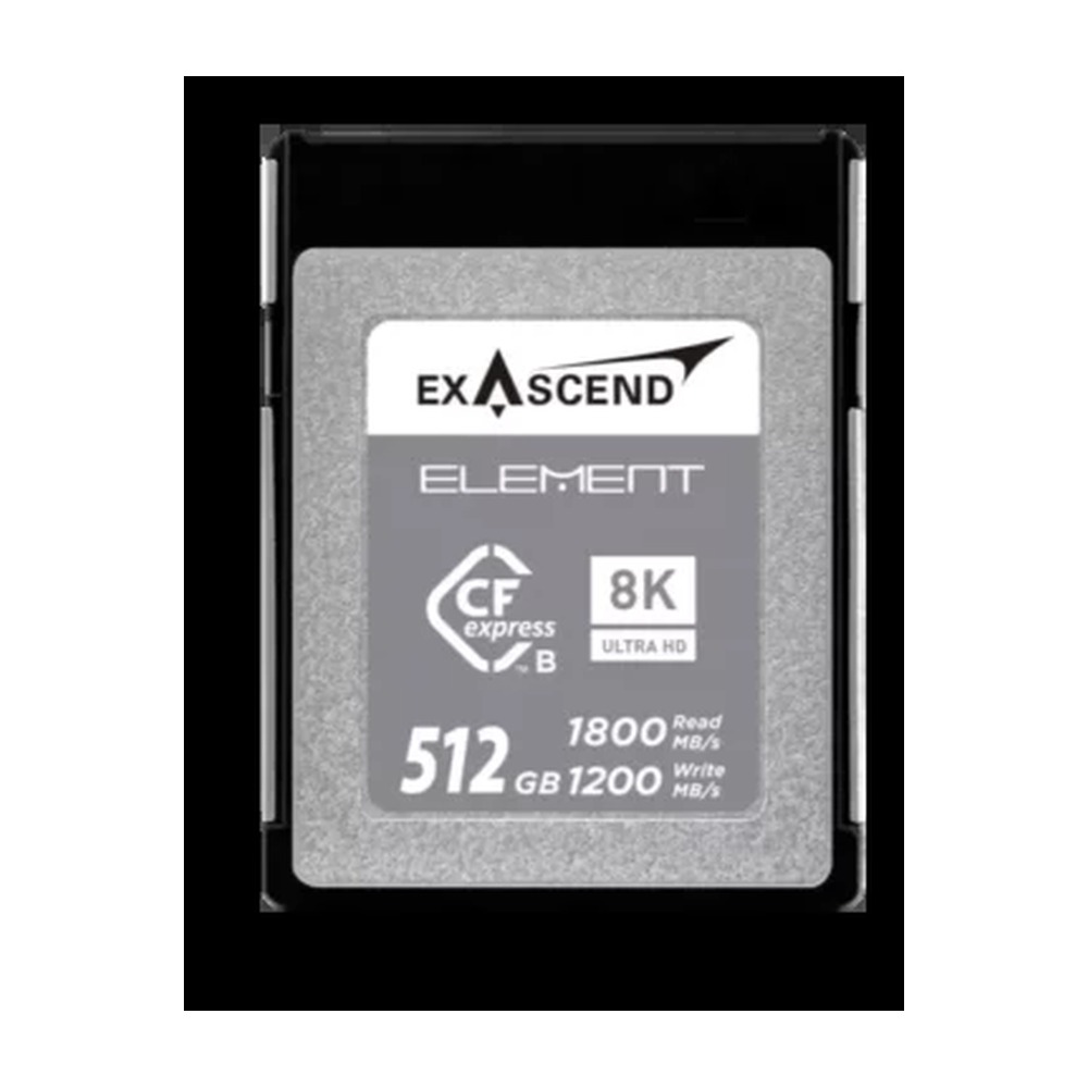 Exascend Element 512GB CFexpress Type B Memory Card R1800MB/s W1200MB/s EXPC3S512GB V30