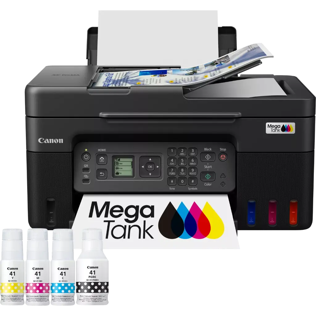 Canon PIXMA G4470 Wireless Colour All-in-one Refillable MegaTank Inkjet Printer