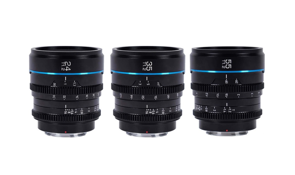 Sirui Night Walker Set (Canon RF) 24/35/55mm T1.2 Cine 3-Lens
