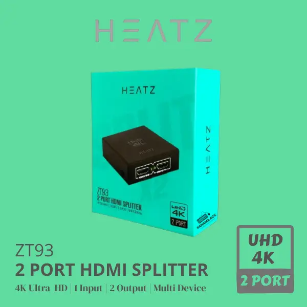 HEATZ ZT93 2-Port HDMI Splitter 