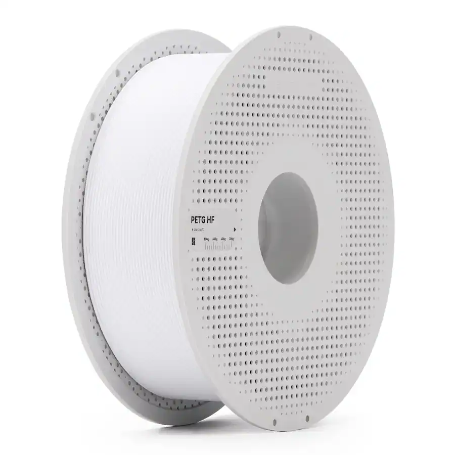 Bambu Lab 3D Printer Filament PETG HF-White With Bambu Reusable Spool