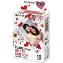 FUJIFILM Instax Mini 10 Sheets Heart Sketch Instant Film