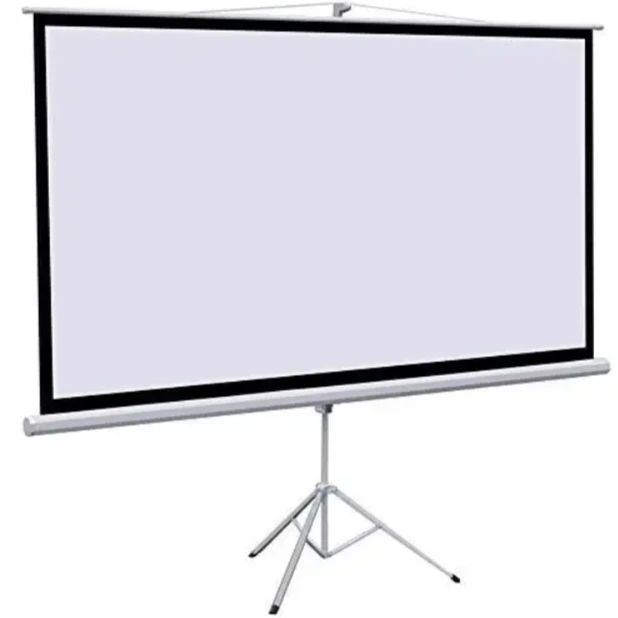 VS-80 Projector Screen 240x240cm with Stable Tripod Stand White 2.4Mtr SG-D7344