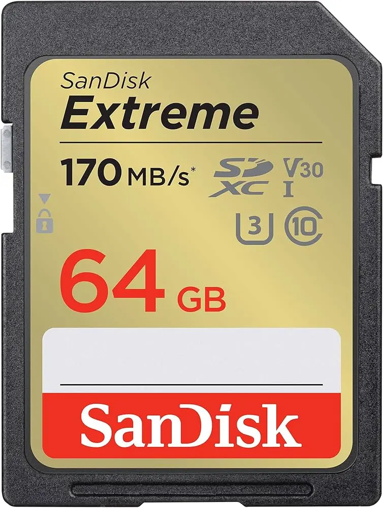 SanDisk Extreme 170Mbps 64GB SDXC UHS-I Card SDSDXV2-64G-GNCIN