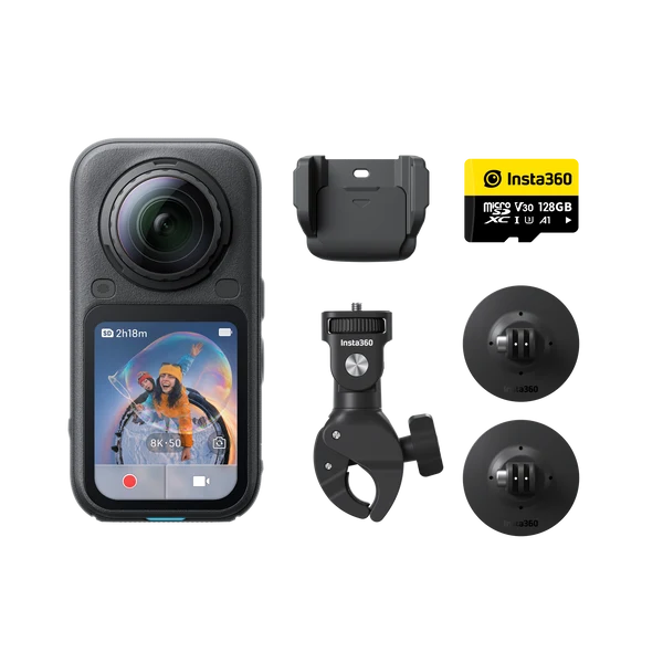 Insta360 X6 8K 360 Camera Motorcycle Bundle