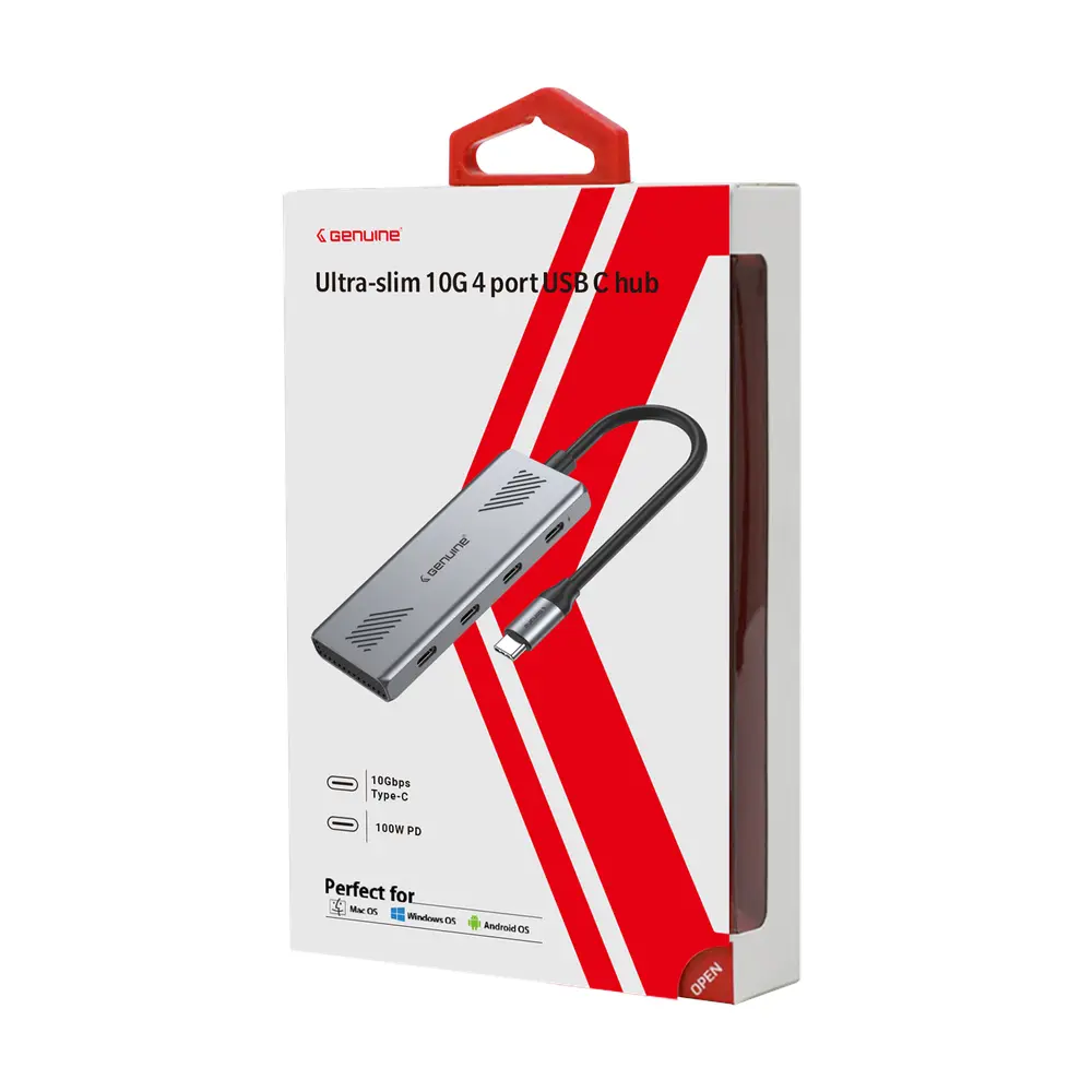 Genuine GN-HC44G Ultra Slim 10G 4-Port USB-C Hub