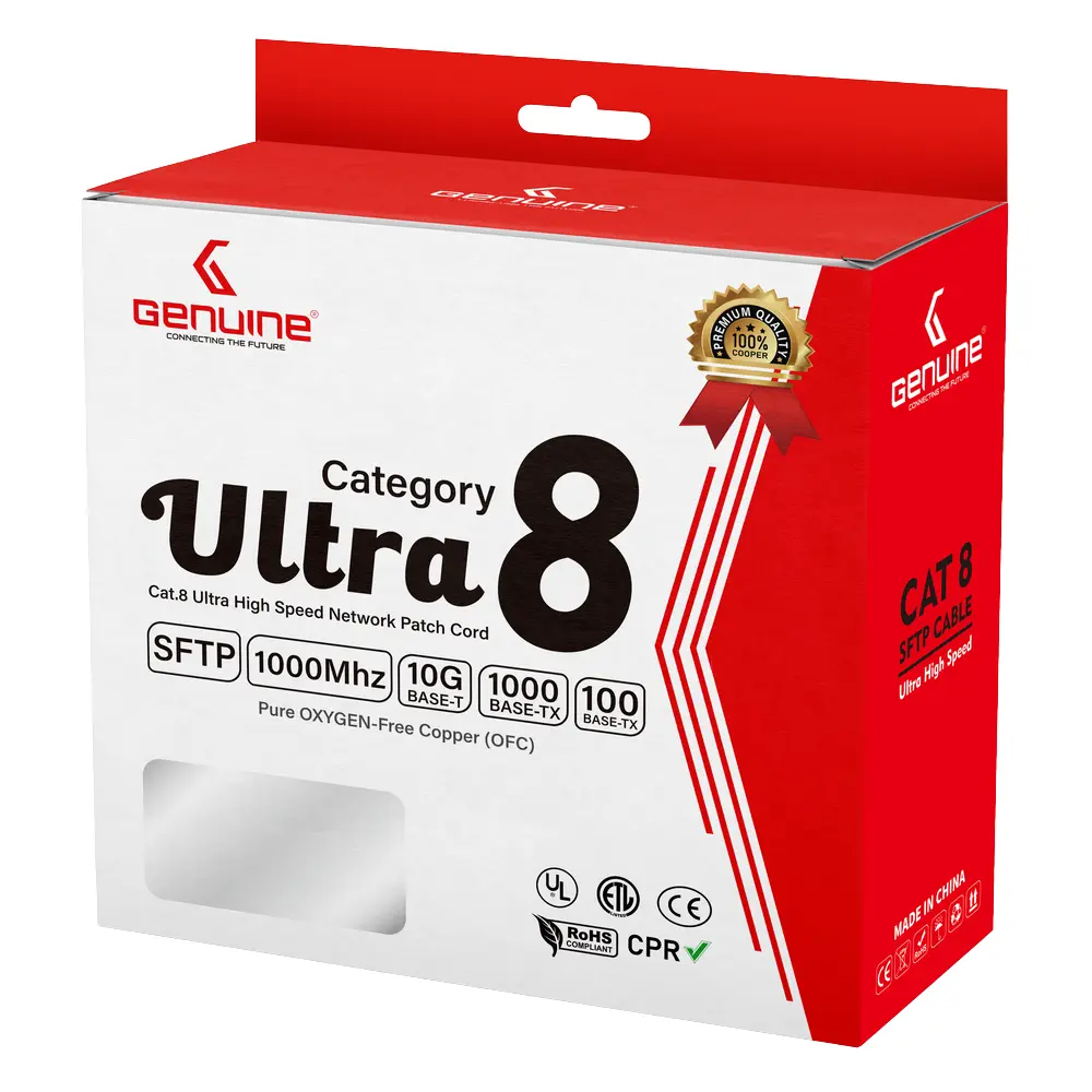 Genuine 5M CAT8 Ultra High Speed Network Patch Cord GNPC-C8SFTPGRY-5