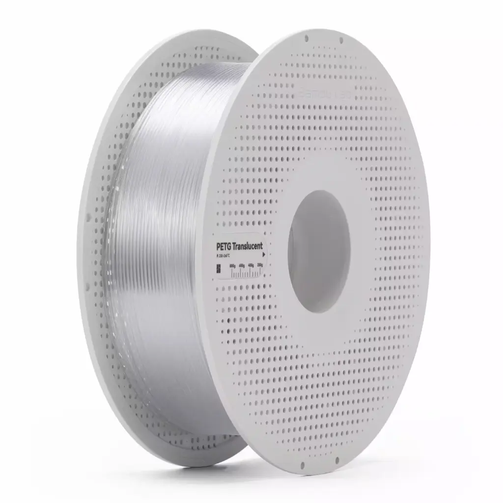 Bambu Lab 3D Printer Filament PETG Translucent-Clear With Bambu Reusable Spool
