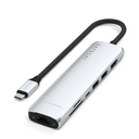 Satechi 7-in-1 USB-C Multiport Slim Adapter with Ethernet (Silver) ST-P7SS
