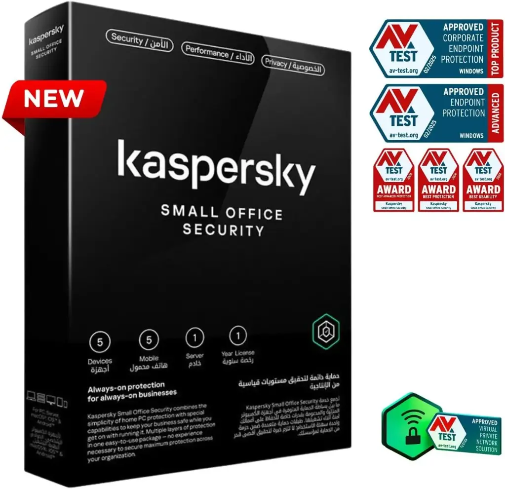 Kaspersky Small Office Security 5 Devices 1 Server 1 Year License KSOS5-6-01240