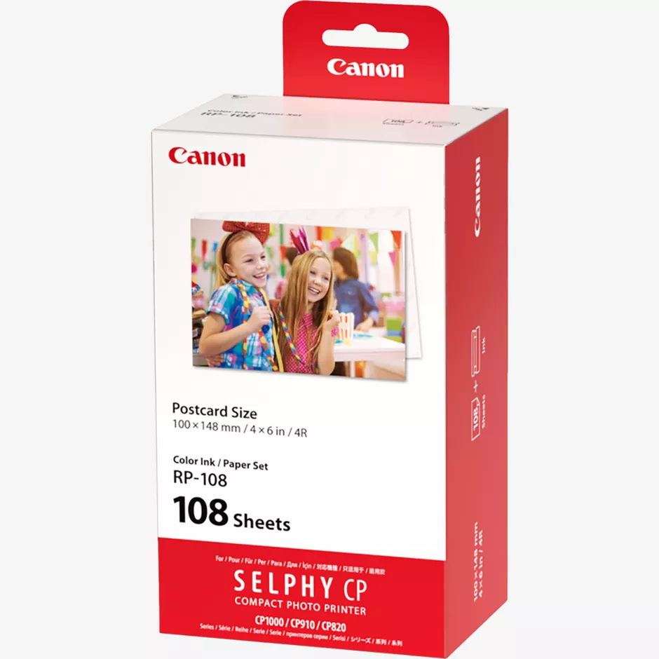 Canon 4x6-inch 108 Sheets of Compact Color Ink & Paper Set RP-108 8568B001