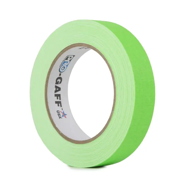 KUPO Professional Grade Gaffer Matte Finish Tape Green 24mmx12.5yd