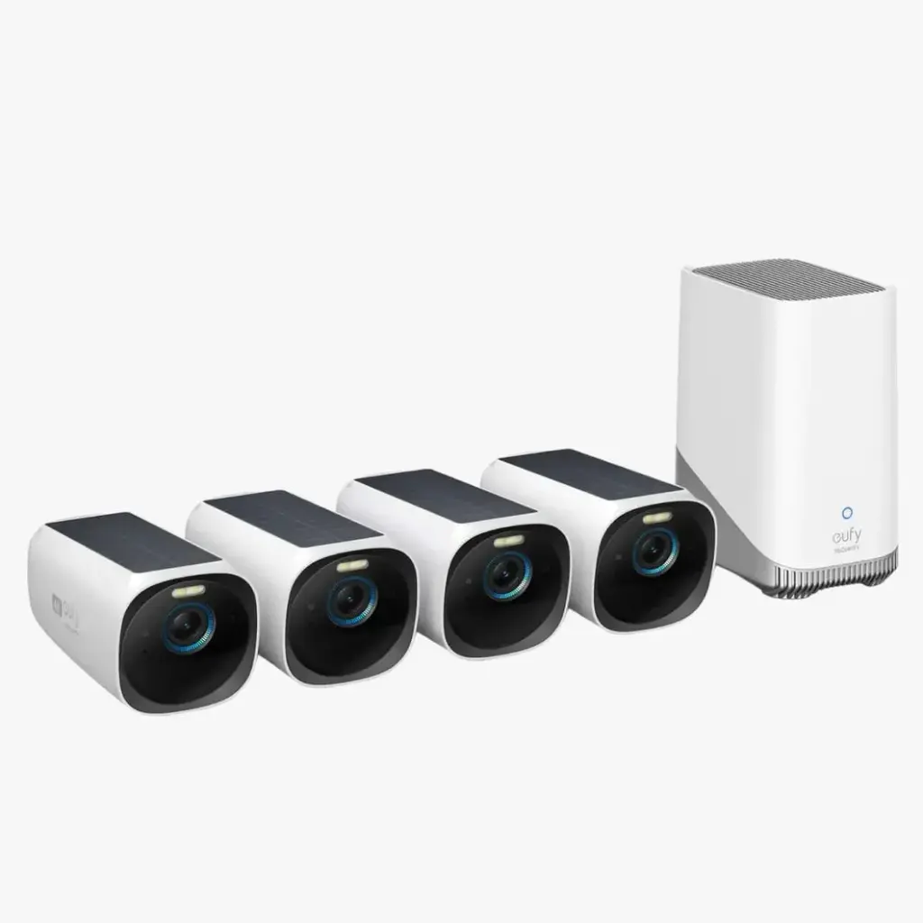Anker S330 4Pc 4+1 Kit EufyCam 3 4k Wire Free Security Camera Kit with 365Days Battery Plus Constant Solar Charging T88733W1 