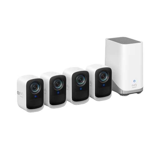 Anker EufyCam S300 4Pc Wire Free Security Camera with 4K Ultra HD Recording T8883321 Pack of 4 