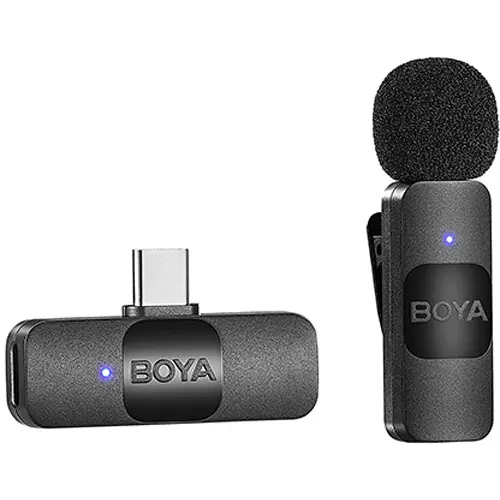Boya BY-V10 Ultracompact 2.4Ghz Wireless Microphone System for USB-C Devices 