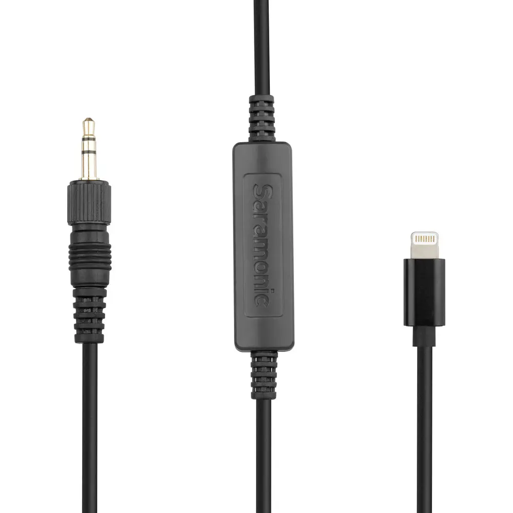 Saramonic LC-C35 3.5mm Locking Type Male Jack to Lightning Audio interface