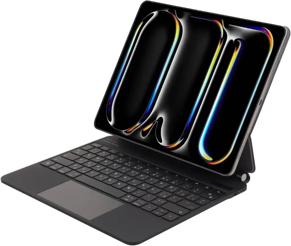 Levelo Aeroboard Saffiano Leather Wireless Keyboard for iPad Pro 13-Inch 2024 LVLABKP13BK 