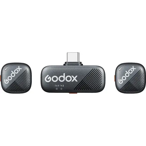 Godox Cube-SC 2-Person Wireless Microphone for USB-C Mobile Devices Black Cube-SC Kit 2 B