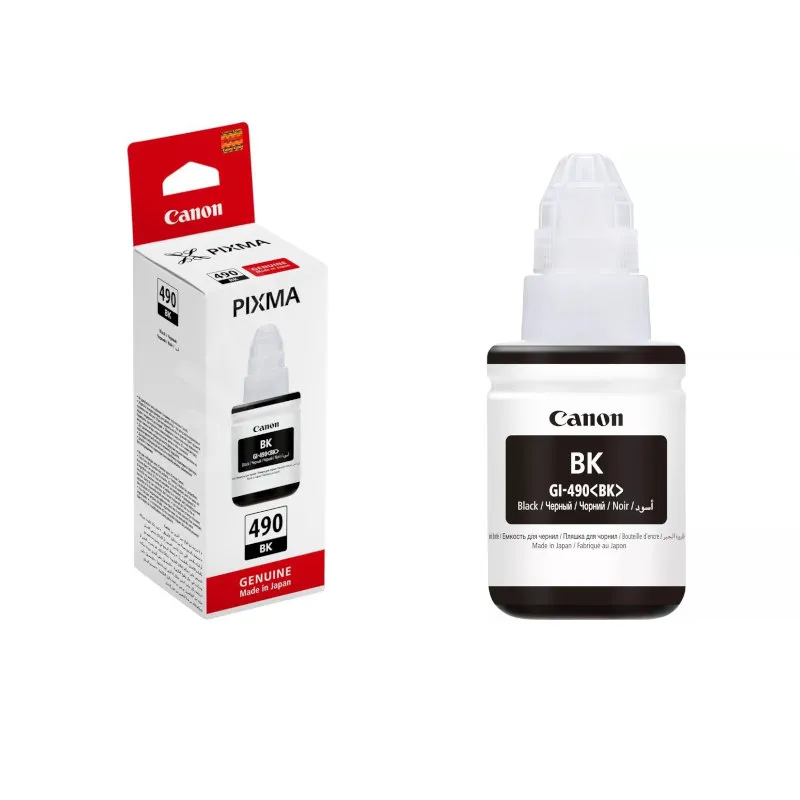 Canon Pixma GI-490BK Genuine Black Ink Bottle Cartridge 0663C001