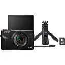 Canon PowerShot G7X Mark III Vlogger Kit (Tripod Grip HG-100TBR + 64GB SD Card), Black