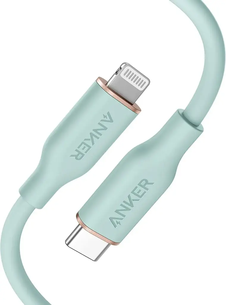 Anker PowerLine III Flow USB-C With Lightning Connector (GREEN, 3FT 0.9m) A8662H61
