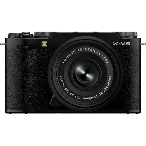 FUJIFILM X-M5 Mirrorless Camera with XC 15-45mm f/3.5-5.6 Lens Black