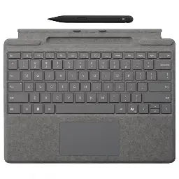 Microsoft Surface Pro Keyboard Copilot with Slim Pen 2 Bundle Pack Platinum Arabic/English 8X6-00227