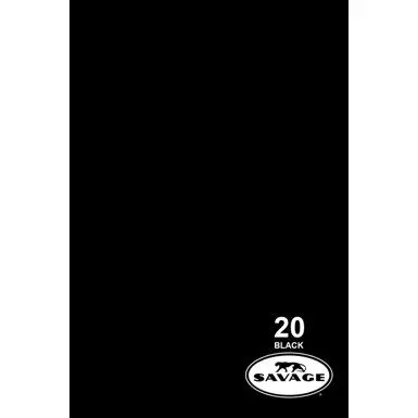 [731409520126] Savage Widetone Seamless Backdrop Paper – Black – 2.75×11m (20-12)