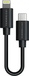 Powerology 0.25m USB-C to Lightning Cable PD25BCLBK