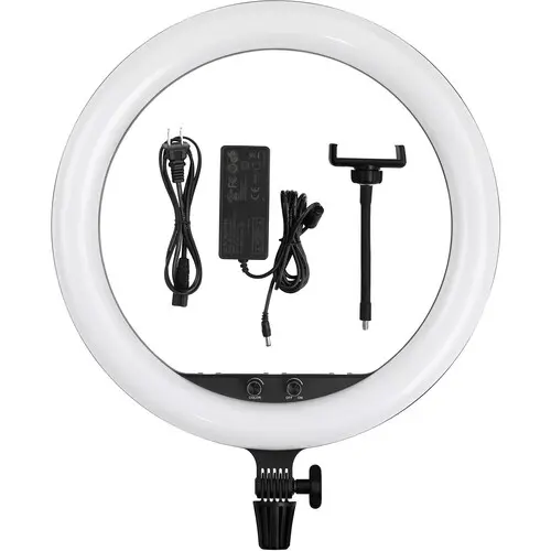 [6952344220092] Godox LR150 Bi-Color LED Ring Light (18", Black)