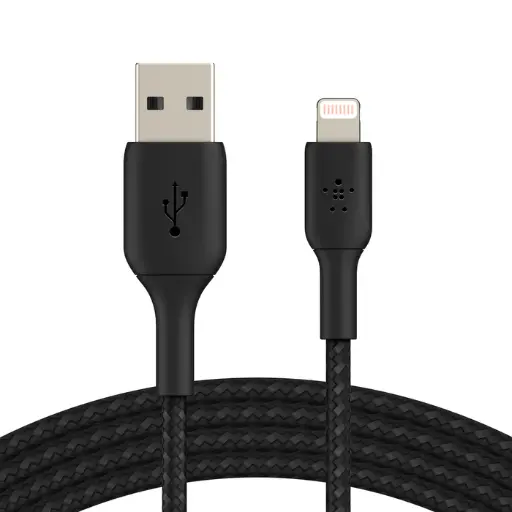 [745883788668] Belkin Boost Charge 6.6Ft 2Mtr Lightning to USB-A Nylon Braided Cable Black CAA002bt2MBK
