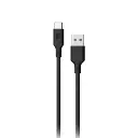 Powerology PVC USB-A to Type-C Data & Charge Cable 1.2Mtr 4Ft Black PUC3ABK