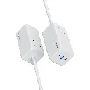 Powerology 65w Power Strip With Dual Power Socket PWPS65W-WH