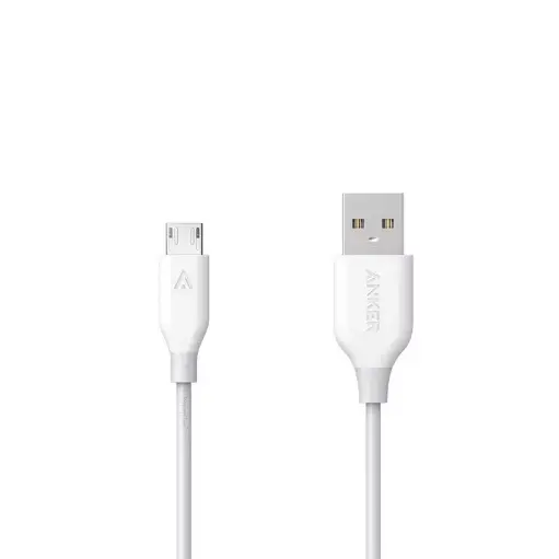 [848061069488] Anker PowerLine Micro USB Cable White (3FT 0.9m) A8132H21
