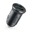 Anker PowerDrive 2 Alloy 24W Car Charger with 2 Power IQ Ports Black A2727H12