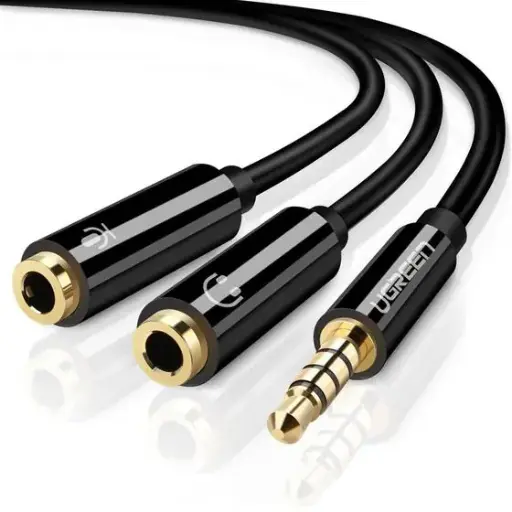 [30620] Ugreen 3.5mm Male to 2 Female Audio Cable Black 30620